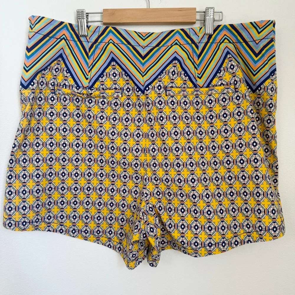 Anthropologie Maeve High Rise Relaxed Shorts Cotton Womens Size 16W Multicolor - Picture 4 of 11